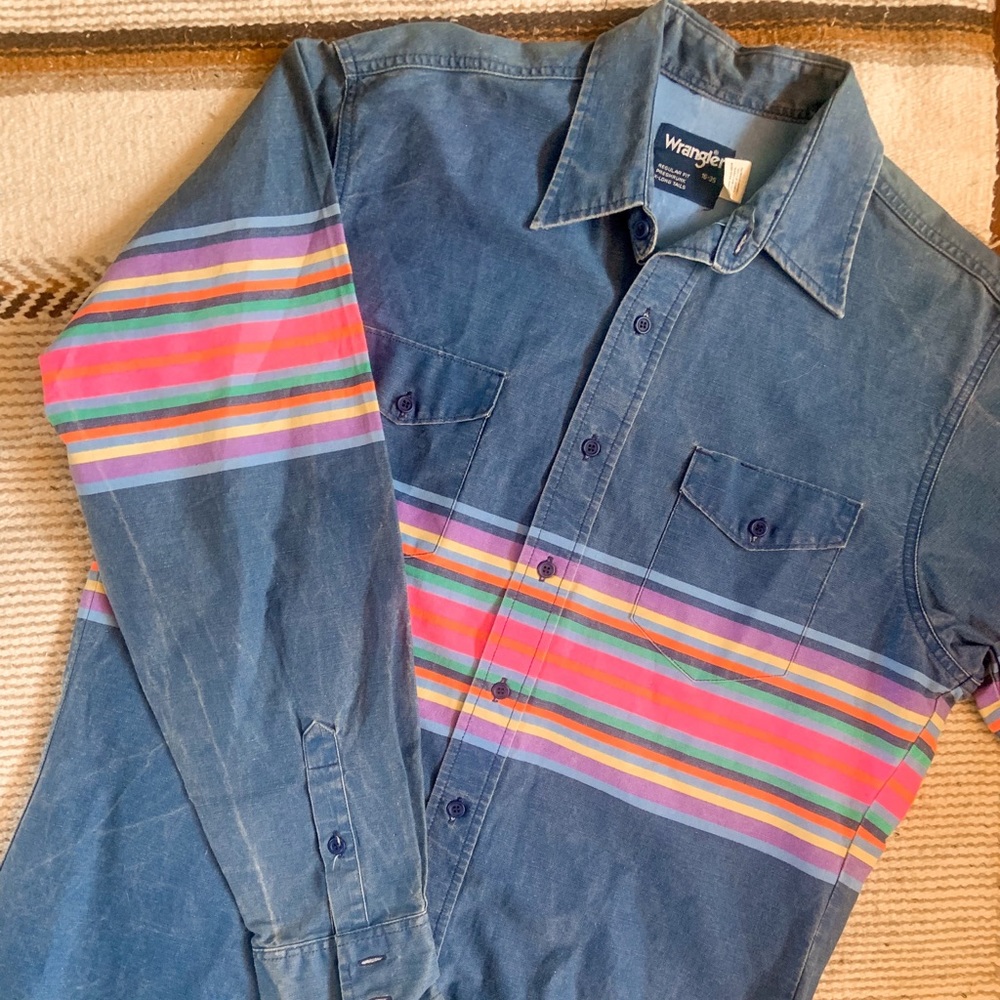 Wrangler Brushpopper Western Shirt Vintage
